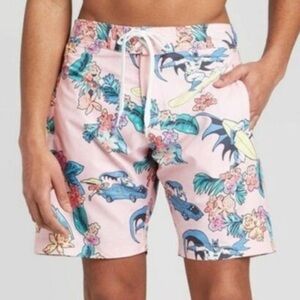 Hawaiian Batman Surfboard Swim Trunks Board Shorts Size Men's XXL DC Comics